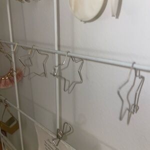 silver and gold star earrings